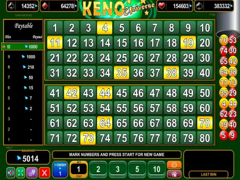Phần mềm chơi game Keno an toàn nhất giới giải trí